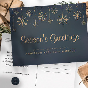 Snowflakes Business Season's Greetings Briefkaart
