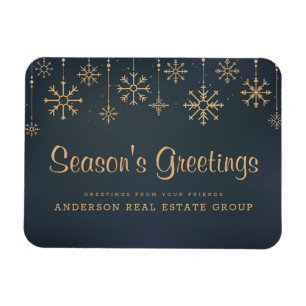 Snowflakes Business Season's Greetings Magneet