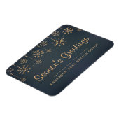 Snowflakes Business Season's Greetings Magneet (Linkerzijde)