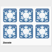 Snowflakes Cadeauetiket Vierkante Sticker (Vel)