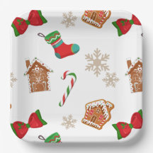Snowflakes Candy Cane-kerstpatroon