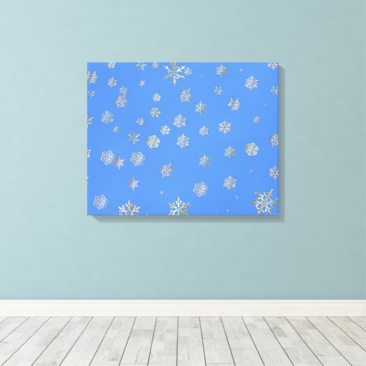 SNOWFLAKES CANVAS AFDRUK (Insitu (Houten vloer))