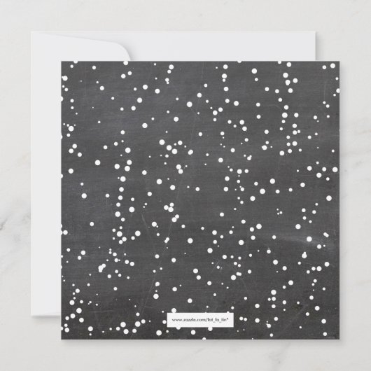 Snowflakes Cheers Chalkboard Holiday Party Uitnodi Kaart (Achterkant)