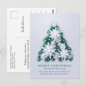 Snowflakes Christmas Corporate Greeting Post Briefkaart (Voorkant / Achterkant)