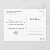 Snowflakes Christmas Corporate Greeting Post Briefkaart (Achterkant)