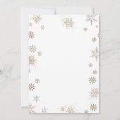Snowflakes Christmas Tea Party Floral Holiday Kaart (Achterkant)