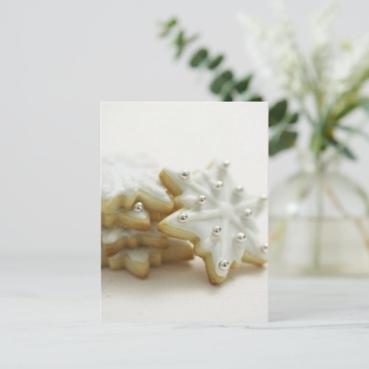 Snowflakes Cookies Briefkaart (Staand voorkant)