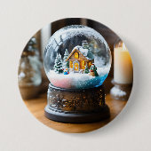 SnowFlakes Cool Button_ Stijl altijd zoals ik Ronde Button 7,6 Cm (Voorkant)