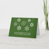 Snowflakes Corporate-kerstkaart Feestdagen Kaart (Voorkant)