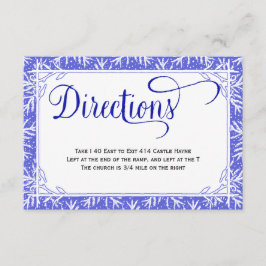 Snowflakes Country Wedding Direction Kaart