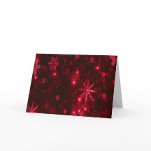 Snowflakes Deep Red Scene Peace Love Joy Quote