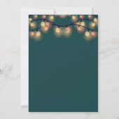 Snowflakes, Deers, Lichtst Company Kerstparty Kaart (Achterkant)