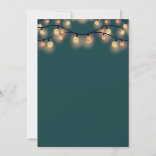 Snowflakes, Deers, Lichtst Company Kerstparty Kaart (Achterkant)