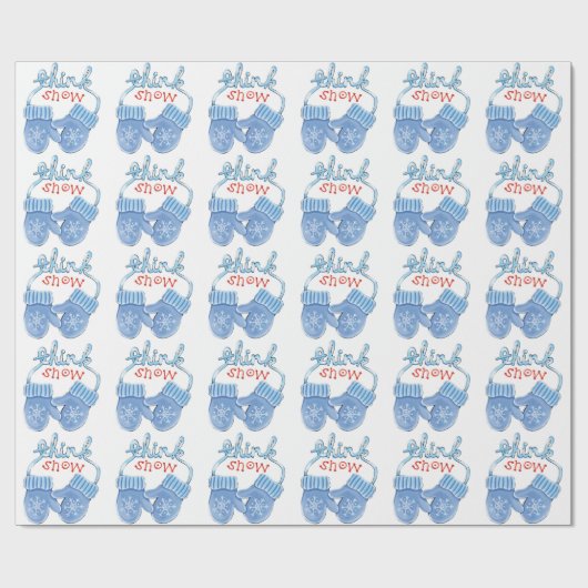 Snowflakes, denk sneeuw cadeaupapier (Vlak)