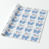 Snowflakes, denk sneeuw cadeaupapier (Uitgerold)