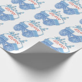 Snowflakes, denk sneeuw cadeaupapier (Hoek)