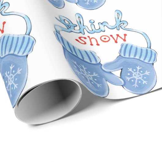 Snowflakes, denk sneeuw cadeaupapier (Rol Hoek)