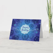 Snowflakes Design in Blue Kaart (Voorkant)
