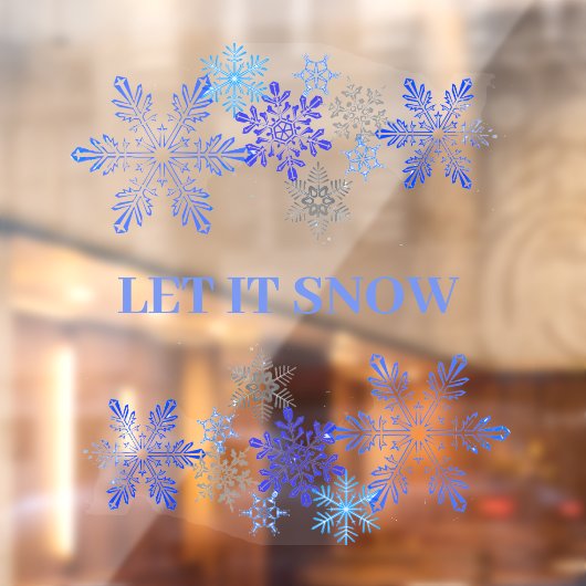 Snowflakes Design Window Cling Raamsticker (Vel 2)