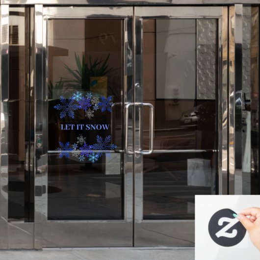 Snowflakes Design Window Cling Raamsticker (Kantoordeur)