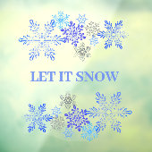 Snowflakes Design Window Cling Raamsticker (Vel 3)