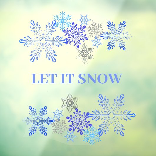 Snowflakes Design Window Cling Raamsticker (Vel 3)