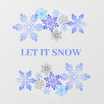 Snowflakes Design Window Cling