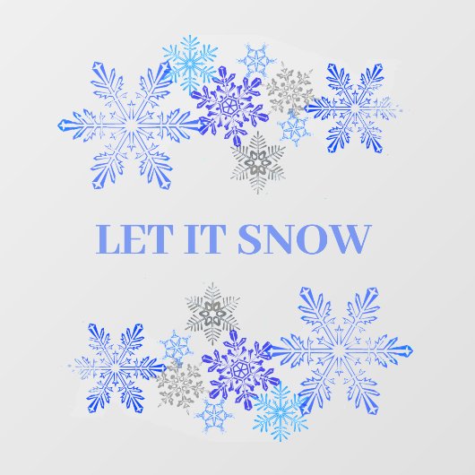 Snowflakes Design Window Cling Raamsticker (Vel)