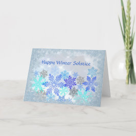 Snowflakes Design Winter Solstice Kaart