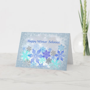 Snowflakes Design Winter Solstice Kaart