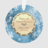 Snowflakes Diamonds 50th Wedding Jubileum Ornament (voorkant)