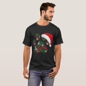 Snowflakes Dog Paw Santa Hat Hondenliefhebbers T-shirt (Voorkant volledig)