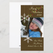 Snowflakes ~ donkere chocolade, kerstkaarten feestdagenkaart (Voorkant / Achterkant)