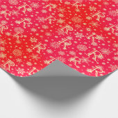 Snowflakes douane-initiaal voor uw cadeauontvanger cadeaupapier (Hoek)