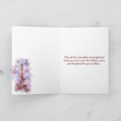 Snowflakes Eiffel Tower Paris Winterkerst Feestdagen Kaart (Binnen)