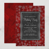 Snowflakes Elegant Kaart (Voorkant / Achterkant)