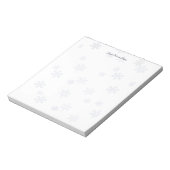 Snowflakes Elegant White Notitieblok (Linkerzijde)