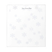 Snowflakes Elegant White Notitieblok (Voorkant)