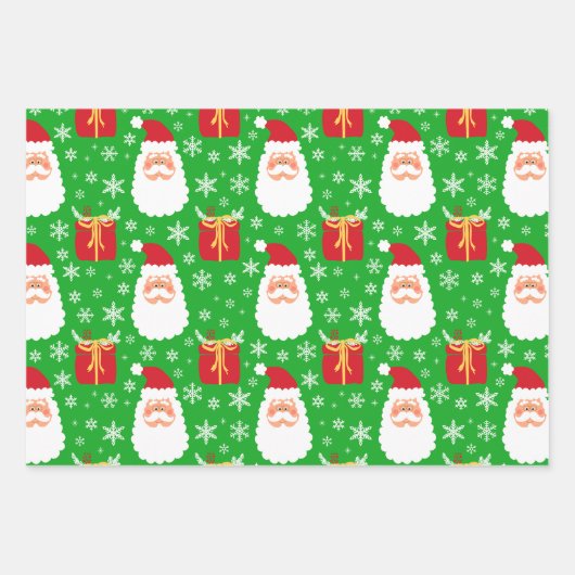 Snowflakes en cadeautjes voor kerstkerstmis - Wrap Inpakpapier Vel (Voorkant 2)