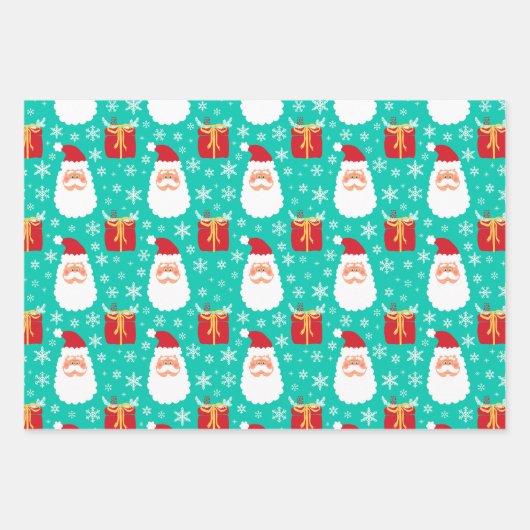 Snowflakes en cadeautjes voor kerstkerstmis - Wrap Inpakpapier Vel (Voorkant)