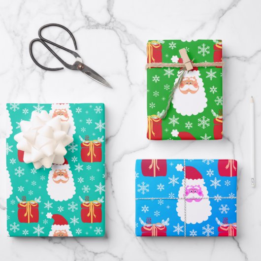 Snowflakes en cadeautjes voor kerstkerstmis - Wrap Inpakpapier Vel (Voorkant)