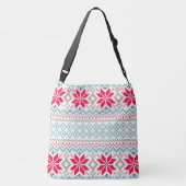 Snowflakes en Chevron Crossbody Tas (Achterkant)