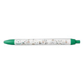 Snowflakes en feestdieren zwarte inkt pen (Voorkant)