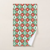 Snowflakes en kerstbomen Napkins Bad Handdoek (Handdoek)