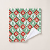 Snowflakes en kerstbomen Napkins Bad Handdoek (Wasdoekje)