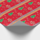 Snowflakes en kerstrood met "pretkerst" cadeaupapier (Hoek)