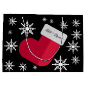 Snowflakes en kerststouwen Voeg grote G toe Groot Cadeauzakje (Achterkant)
