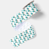 Snowflakes en Mittens Satijnen Lint (Achterkant)