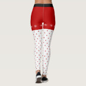 Snowflakes en Polka Dots-kerstLeggings Leggings (Achterkant)