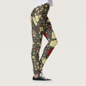 Snowflakes en sars met rode en gouden kerstbomen leggings (Rechts)